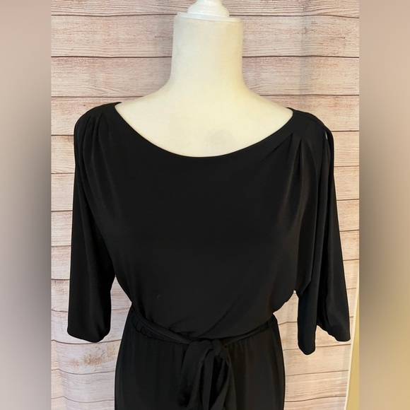 Jessica Simpson Women's black Cold-Shoulder Dress with Tie Waist size medium - Picture 2 of 7